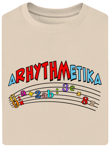 Arhythmetika unisex tričko oversized Almond