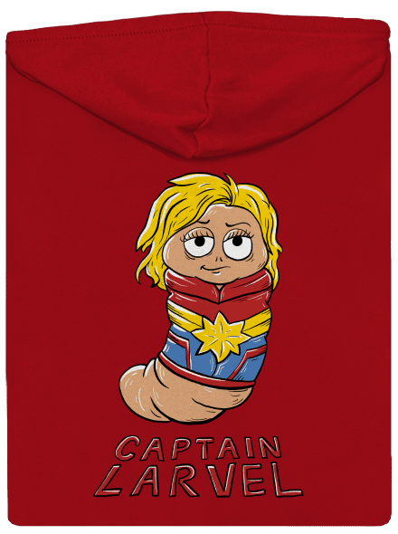 Captain Larvel pánska mikina na zips Red