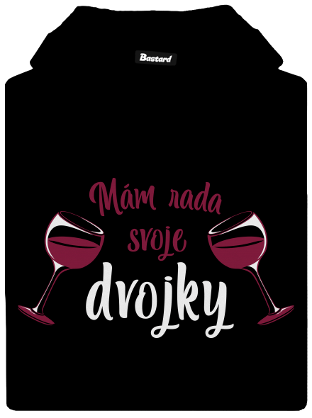 Dvojky dámska mikina klokanka Black