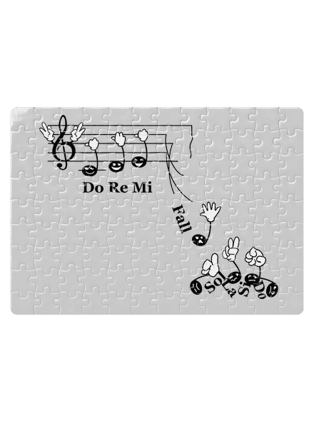 Do re mi fall puzzle White