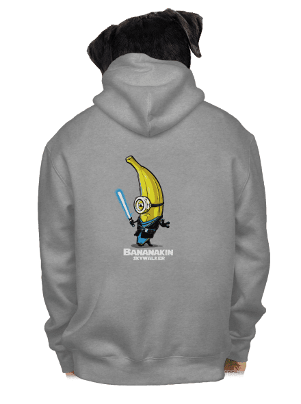 Bananakin Skywalker pánska mikina na zips Light Melange