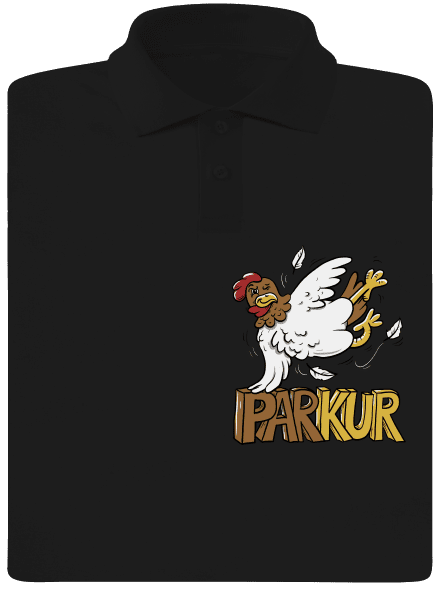 Parkur pánska polokošeľa Black