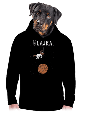 Vlajka pánska mikina klokanka Black