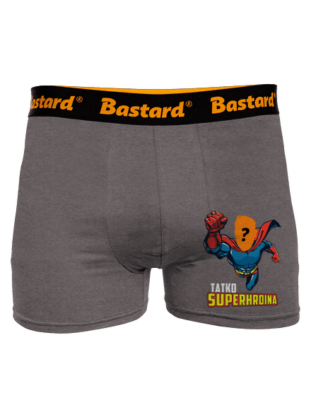 Tatko superhrdina boxerky Gray Melange