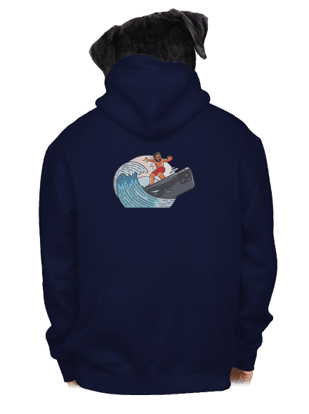 Som surfer pánska mikina na zips Navy