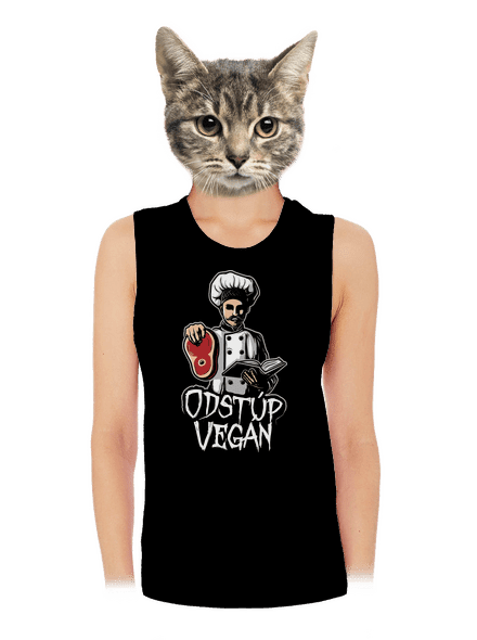 Odstup vegane dámske tielko voľné Black