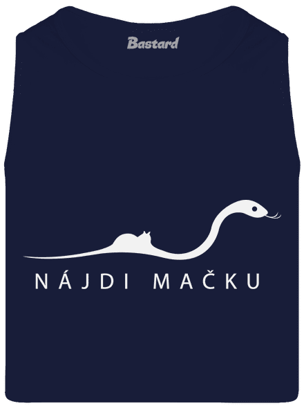 Nájdi mačku pánske tielko French Navy