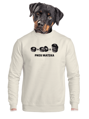 Pneu Matika unisex mikina bez kapucne Off White