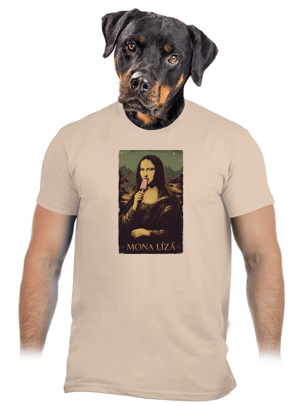 Mona Líza pánske tričko Sand