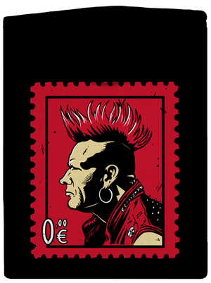 Známka punku dámska mikina na zips Black