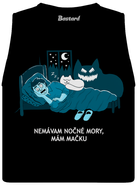 Nočné mory dámske tielko voľné Black