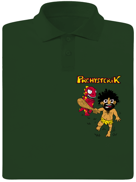 Prehysterik pánska polokošeľa Bottle Green Mal