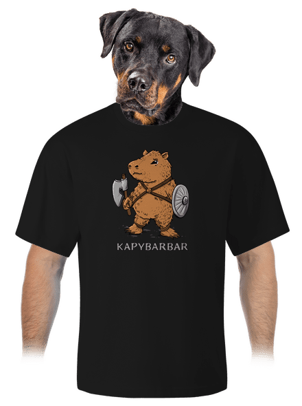 Kapybarbar unisex tričko oversized Black