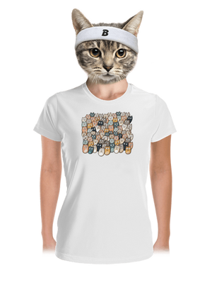 Nájdi čerta dámske športové tričko White