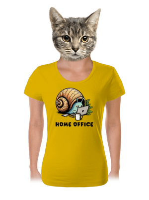 Slimákov home office dámske tričko Yellow