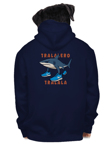 Tralalero Tralala – Italian Brainrot pánska mikina na zips Navy