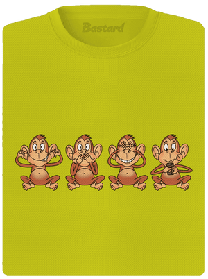 Opička s mobilom dámske športové tričko Neon Yellow