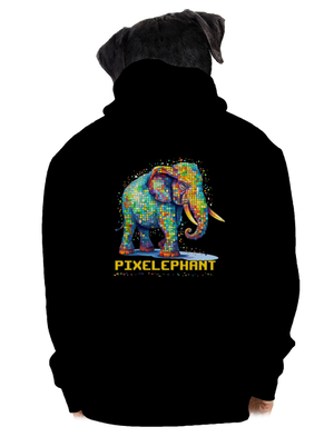 Pixelephant pánska mikina na zips Black
