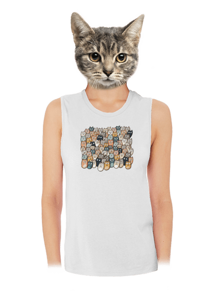 Nájdi čerta dámske tielko voľné White