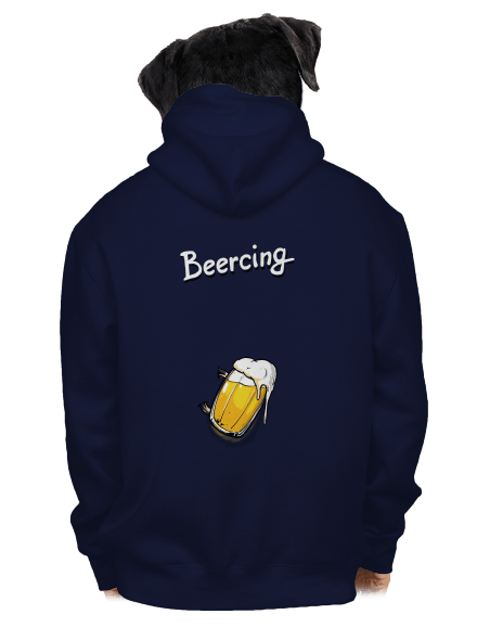 Beercing pánska mikina na zips Navy