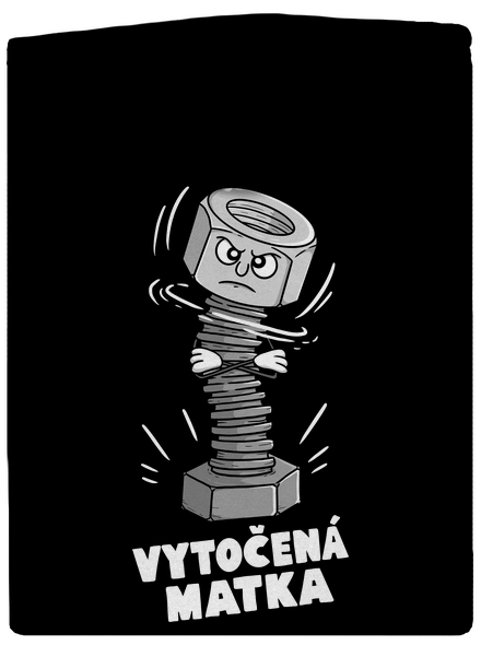 Vytočená matka dámska mikina na zips Black