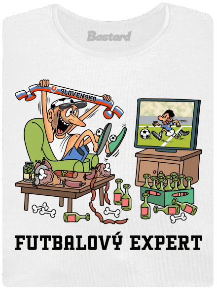 Futbalový expert dámske tričko s lemom White