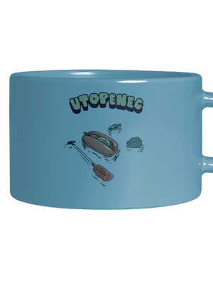 Utopenec hrnček makronka Blue Macaron