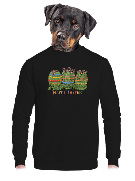 Happy Easter unisex mikina bez kapucne Black
