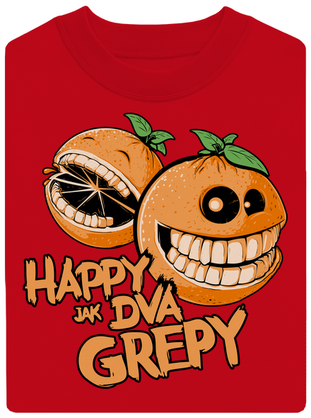 Happy grepy unisex mikina bez kapucne Red