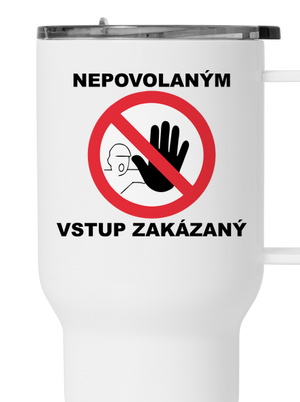 Nepovolaným vstup zakázaný termohrnček White