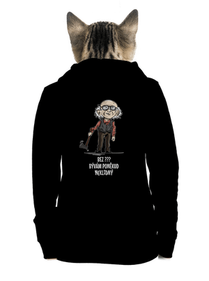 Neklidný - vlastný text dámska mikina na zips Black