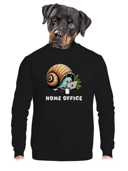 Slimákov home office unisex mikina bez kapucne Black