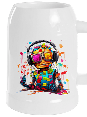 Workaholic robot polliter White