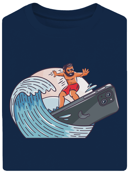 Som surfer unisex tričko oversized Midnight Blue