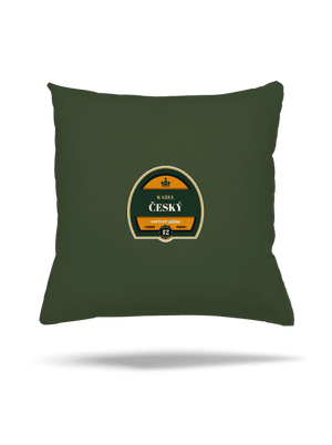 Pivná etiketa vankúš Olive Green