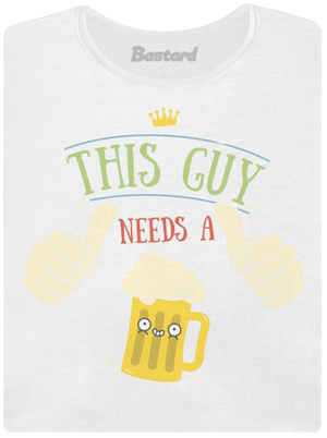 This guy needs a beer dámske tričko prémium White