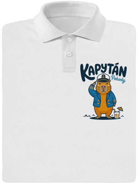 Kapytán pohody pánska polokošeľa White