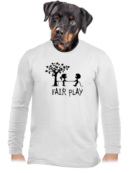 Fair play pánske dlhý rukáv White