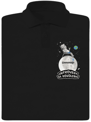Introvert na dovolenke pánska polokošeľa Black