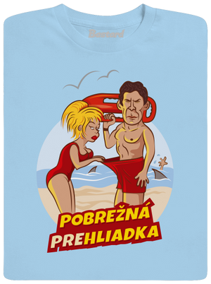 Pobrežná prehliadka pánske tričko Sky Blue