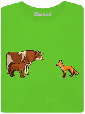 Vůl, pes a vulpes dámske tričko Apple Green