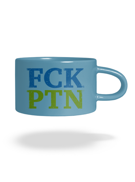 FCK PTN hrnček makronka Blue Macaron