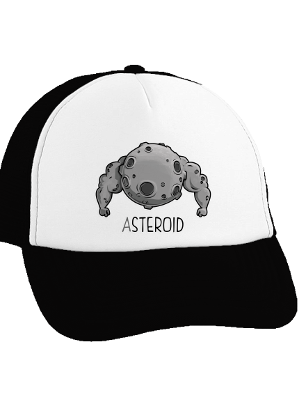 Asteroid šiltovka truckerka Black cap