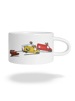 Santa se soby hrnček makronka White