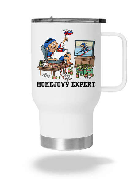 Hokejový expert termohrnček White