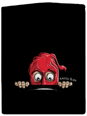 Katův šleh pánska mikina na zips Black