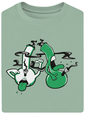 Bongo kašeľ unisex tričko oversized Sage