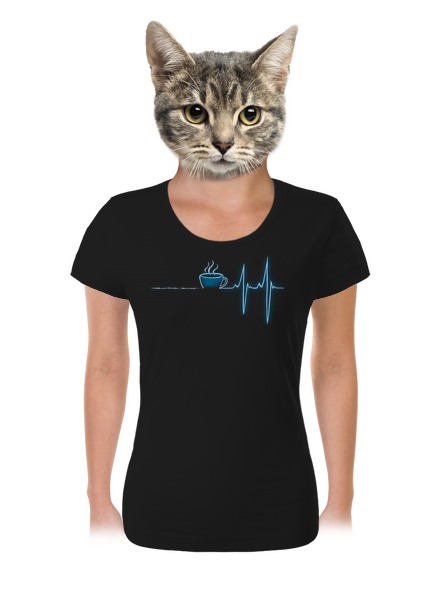 Coffee help dámske tričko Black