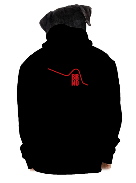 Brno pánska mikina na zips Black