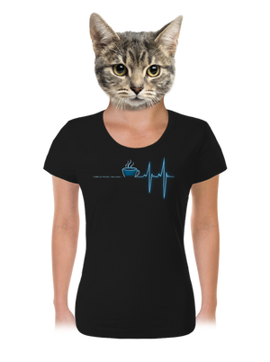 Coffee help dámske tričko Black